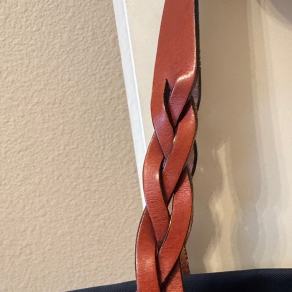 Navy Blue Dooney and BourkeTote Bag with Brown leather Accents - Picture 3 of 6